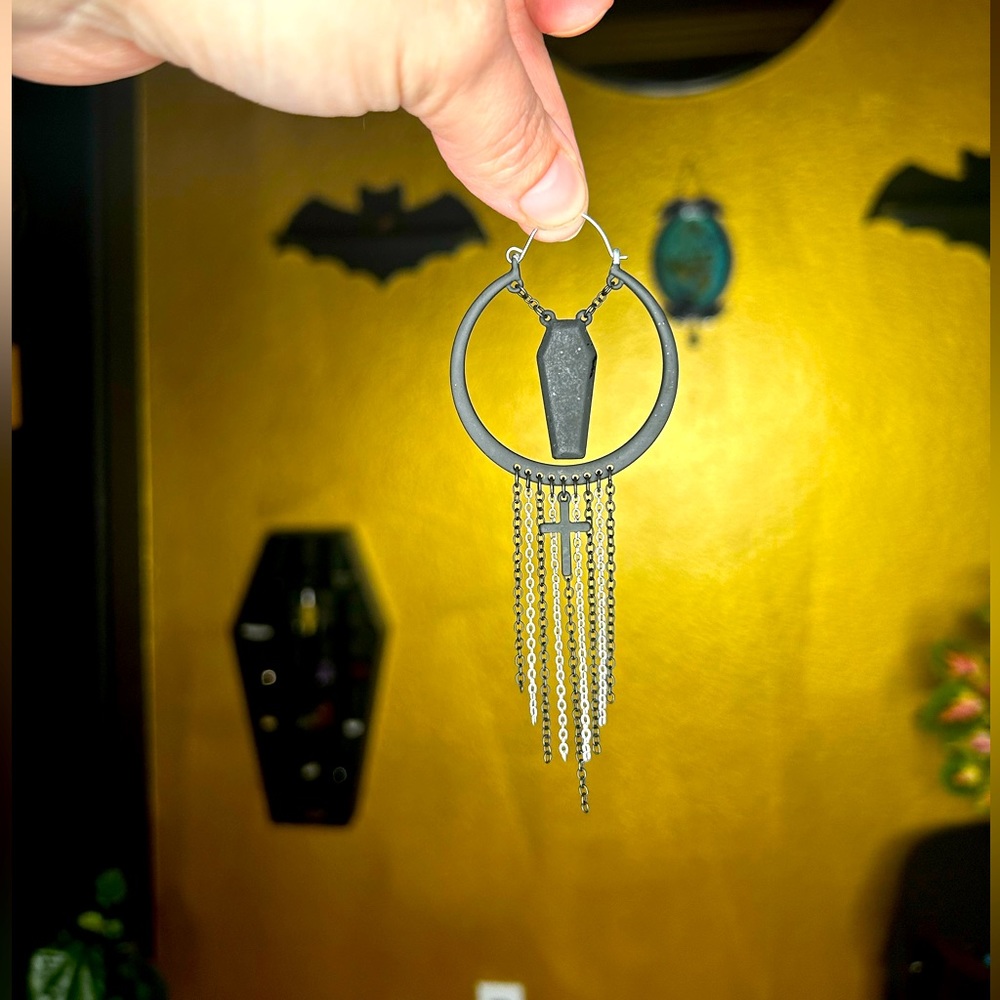 Coffin Dangle Earrings